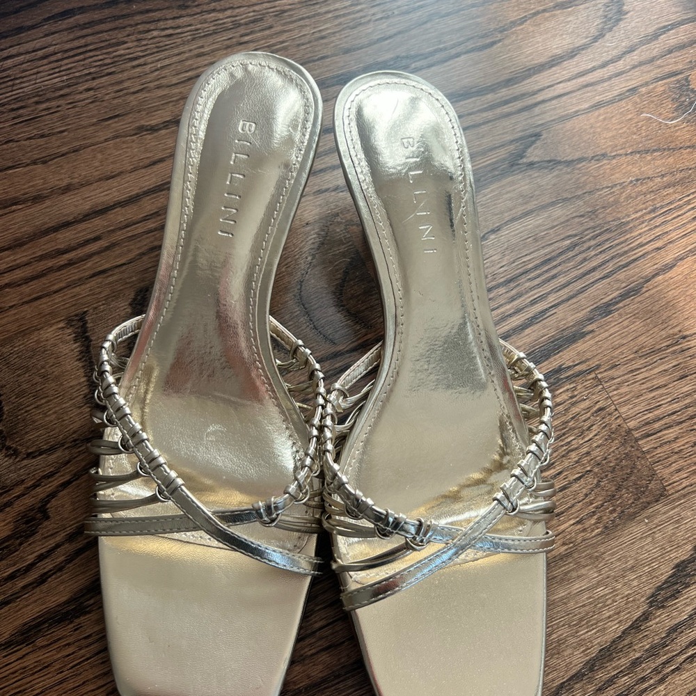 Billini Shiny Gold Braided Strap Sandals

New!